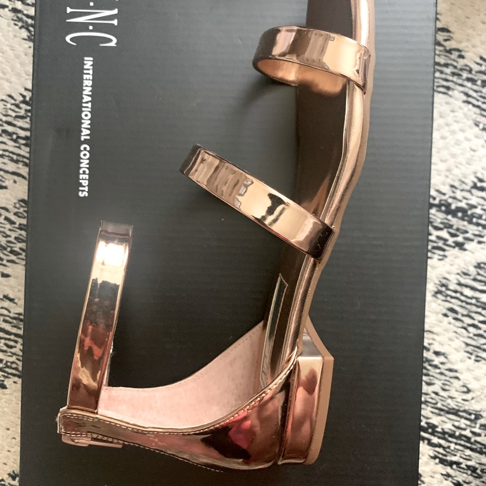 Rose gold sandals